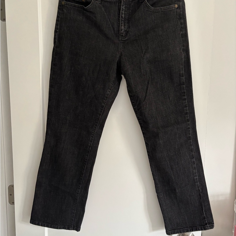 LRL Lauren Jeans Co. Womens 10 Black Classic Straight Leg